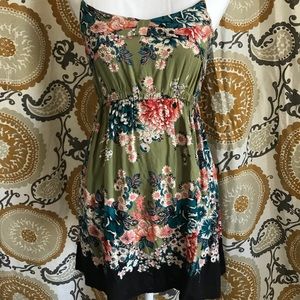 Green floral dress
